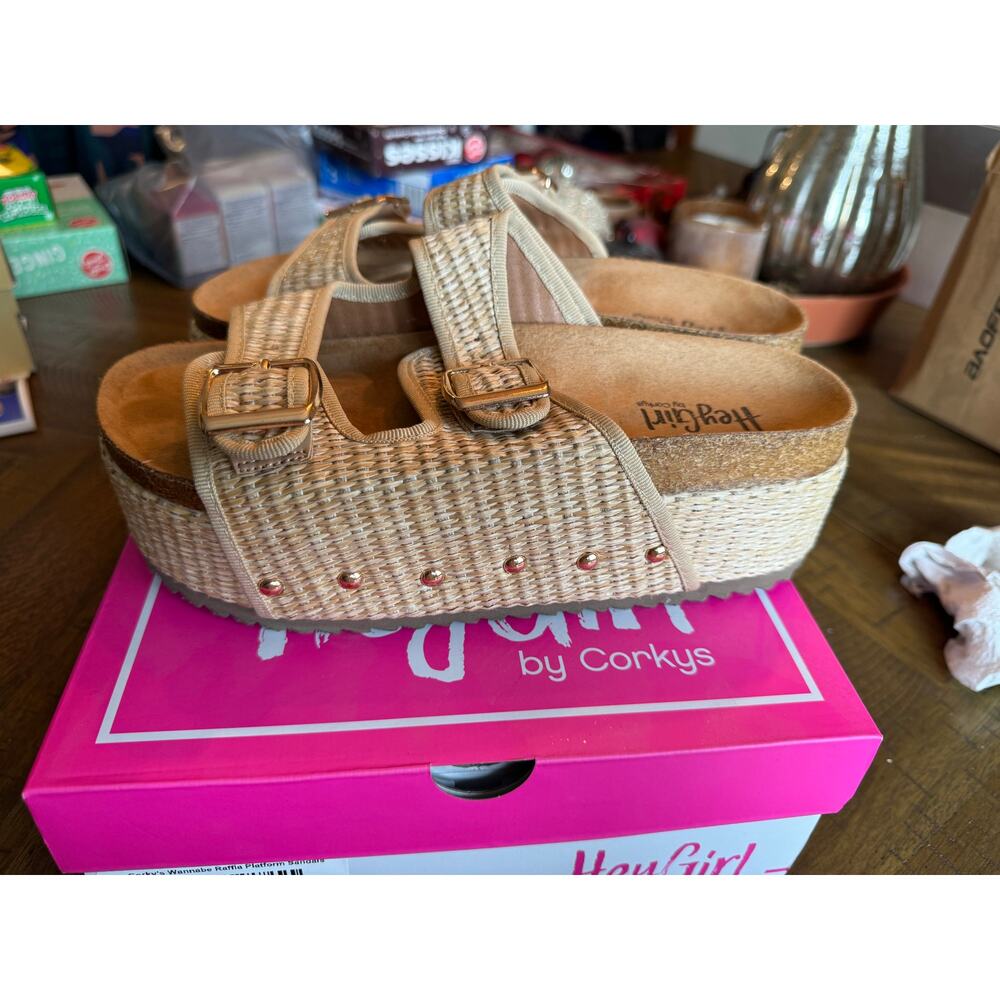 Hey Girl by Corky's Raffie Platform Sandals